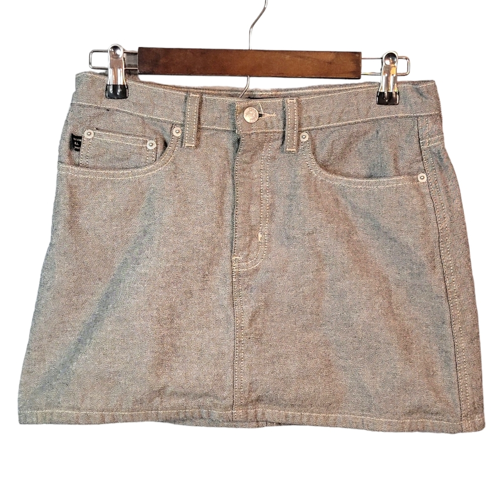 Ralph Lauren Polo Jeans Company Vintage Y2K Short Gray Denim Streetwear Skirt 8